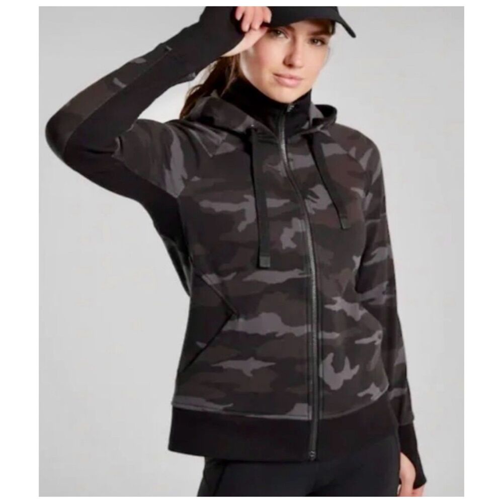ATHLETA Triumph Printed Hoodie Zipper Camo Sweatshirt